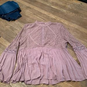 American Eagle Bell Bottom Long Sleeve Shirt